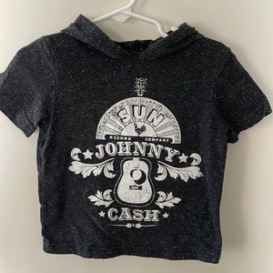 Toddler Boy 18M Johnny Cash Hoodie Short tee